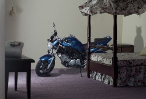 Motorcycle in the Bedroom